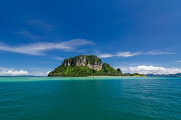 Beautiful sunny day at Koh Khai & Koh Porda of Krabi province in Thailand