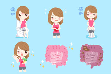 woman with constipation