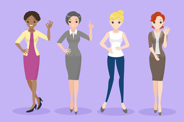 Obraz premium cute cartoon woman