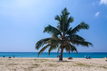 Fototapeta na wymiar Sunny day at Karon beach Phuket, Thailand