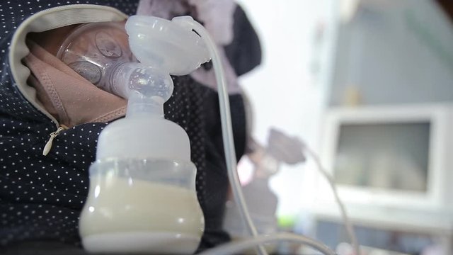 Mother Breast pump for baby, video hd