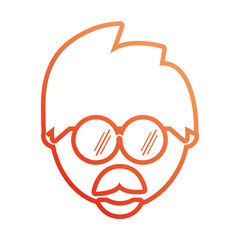 Obraz premium man face vector illustration