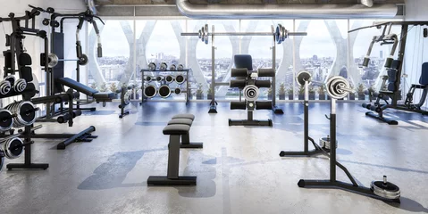 Fotobehang Weights Room (panoramic) © 4th Life Photography