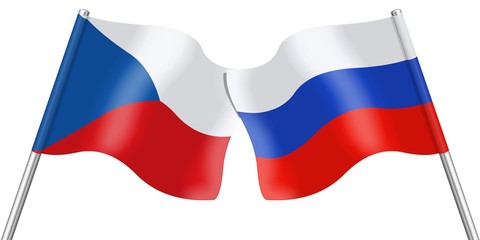 Flags. Czech Republic and Russia