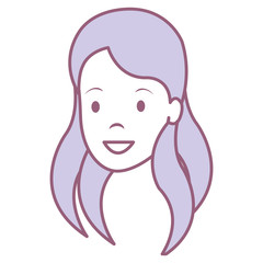 beautiful woman head avatar character