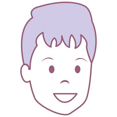 young man head avatar character