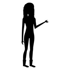 beautiful woman silhouette avatar character