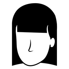 beautiful woman head avatar character