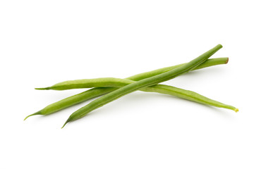 Fototapeta premium Green beans isolated on a white background.