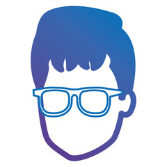 young man head avatar character