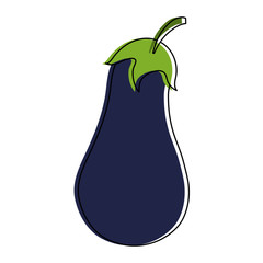 eggplant vegetable icon image vector illustration design 