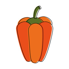 bell pepper vegetable icon image vector illustration design 