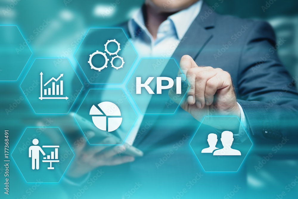 Poster kpi key performance indicator business internet technology concept