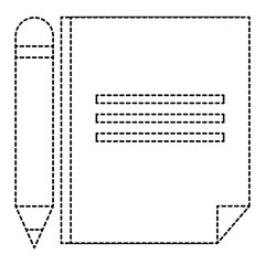 paper document with pencil