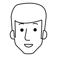 young man head avatar character