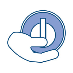   hand with  car air  conditioning vector illustration