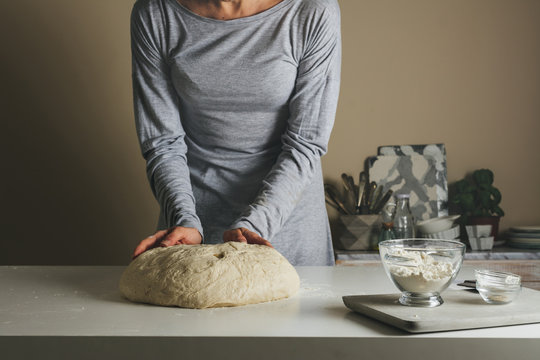 mass of bread standing, for a second fermentation