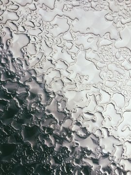 rain drops on the metal table