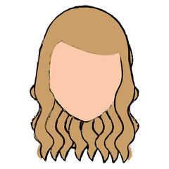 beautiful woman head avatar character