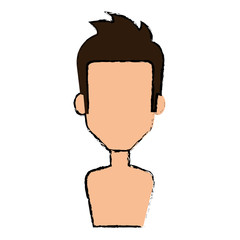 young man shirtless avatar character