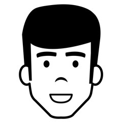 young man head avatar character