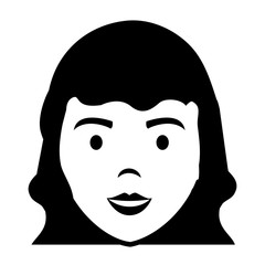 beautiful woman head avatar character