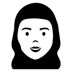 beautiful woman head avatar character