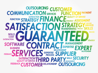 Satisfaction Guaranteed Word Cloud, business concept