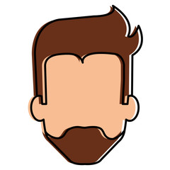 young man head avatar character