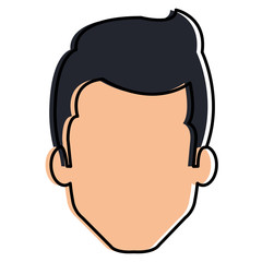 young man head avatar character