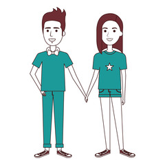 lovers couple avatars character