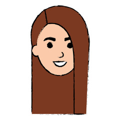 beautiful woman head avatar character