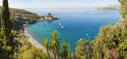 Remains of the watchtower, Carpino Bay, Scalea, Calabria, Italy