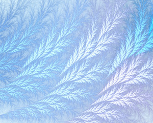 Abstract fractal background of frosty branches