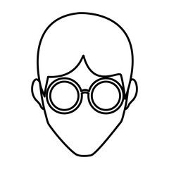 Man face with glasses icon vector illustration graphic design