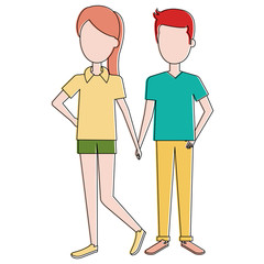 lovers couple avatars character