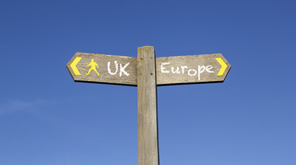 UK or Europe - Conceptual Signpost