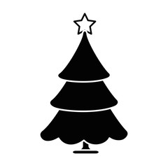 merry christmas pine tree