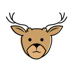 Fototapeta premium cute reindeer character icon