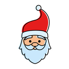 cute santa claus head character