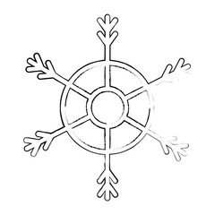 Obraz premium snowflake decorative isolated icon