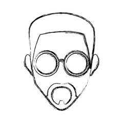 Man face with glasses icon vector illustration graphic design