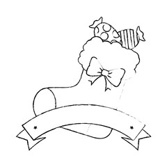 merry christmas socks decorative with candies