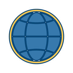 Global sphere symbol icon vector illustration graphic design