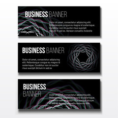 Set of three business banners