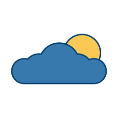 Sun and cloud symbol icon vector illustration graphic design