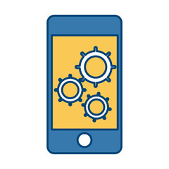 Smartphone settings menu icon vector illustration graphic design