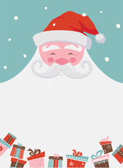 christmas santa poster or a card with a place for your text.