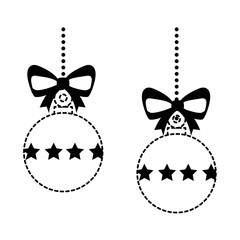 merry christmas balls decorative vector illustration design