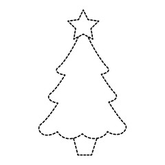 merry christmas pine tree vector illustration design